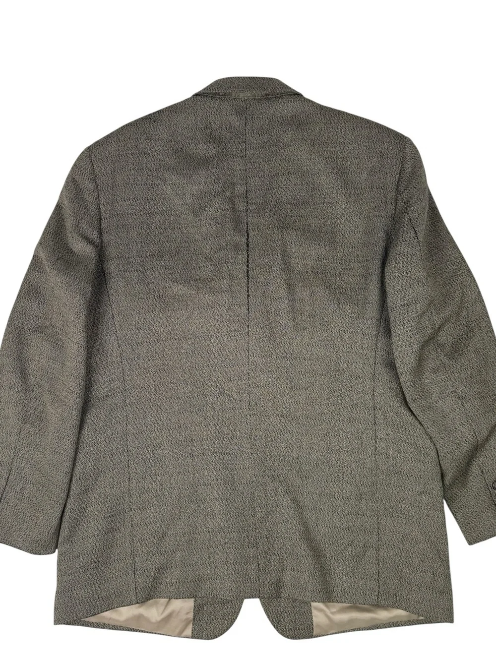 VTG Monsieur Givenchy Silk Wool Sport Coat Blazer Jacket Tan Black Men's 44R